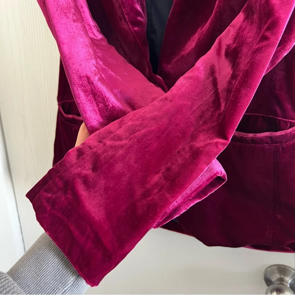 Anthropologie Ett Twa Velvet Gallery Blazer Jacket - Picture 8 of 11